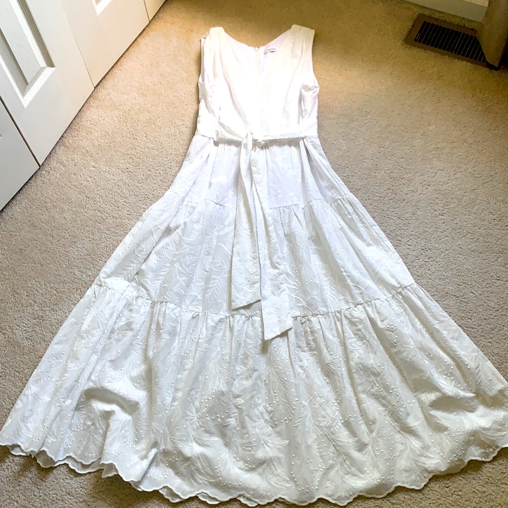 Calvin Klein cotton embroidered dress